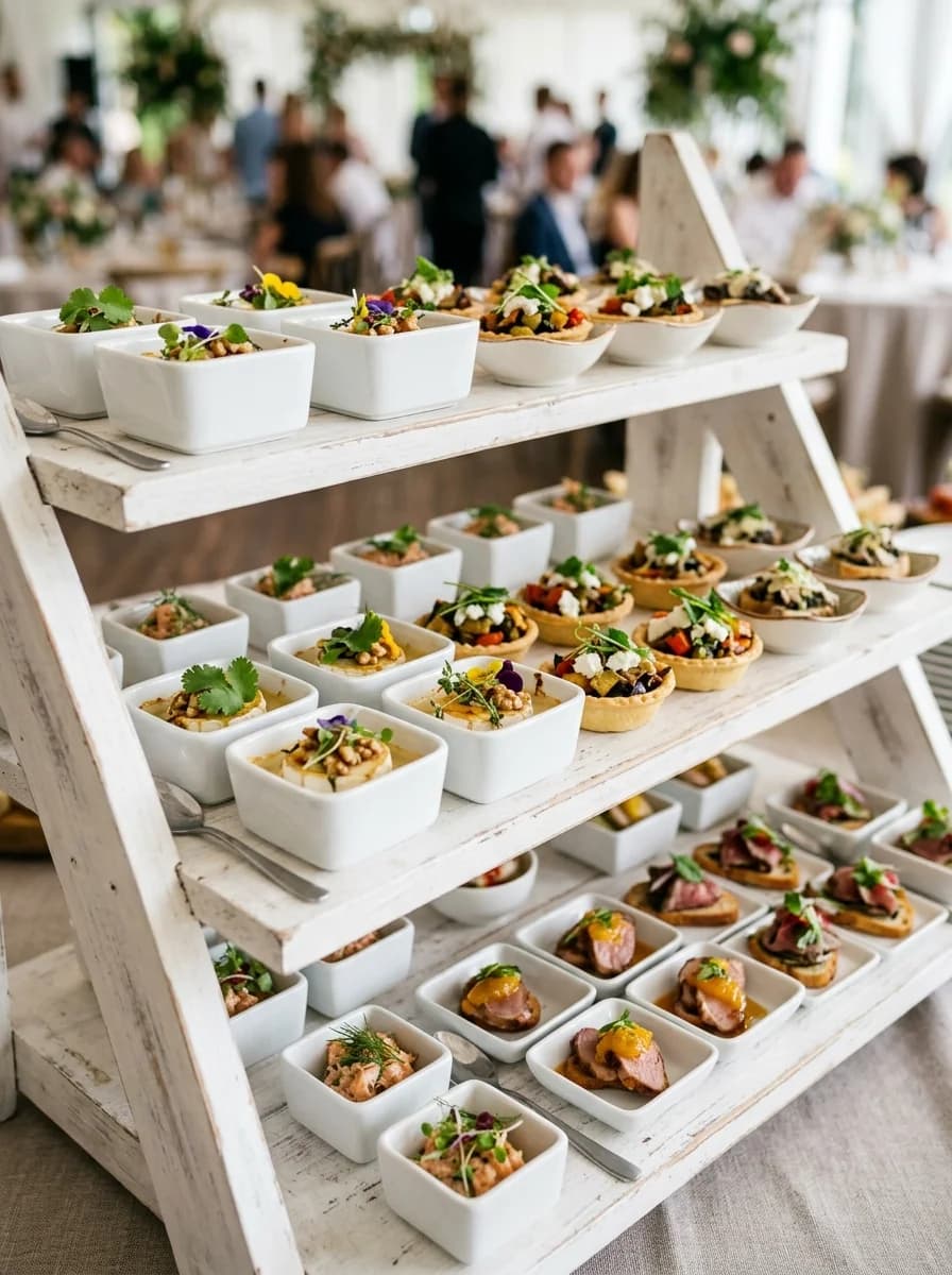 Artisanal event catering and hors d'oeuvres presentation