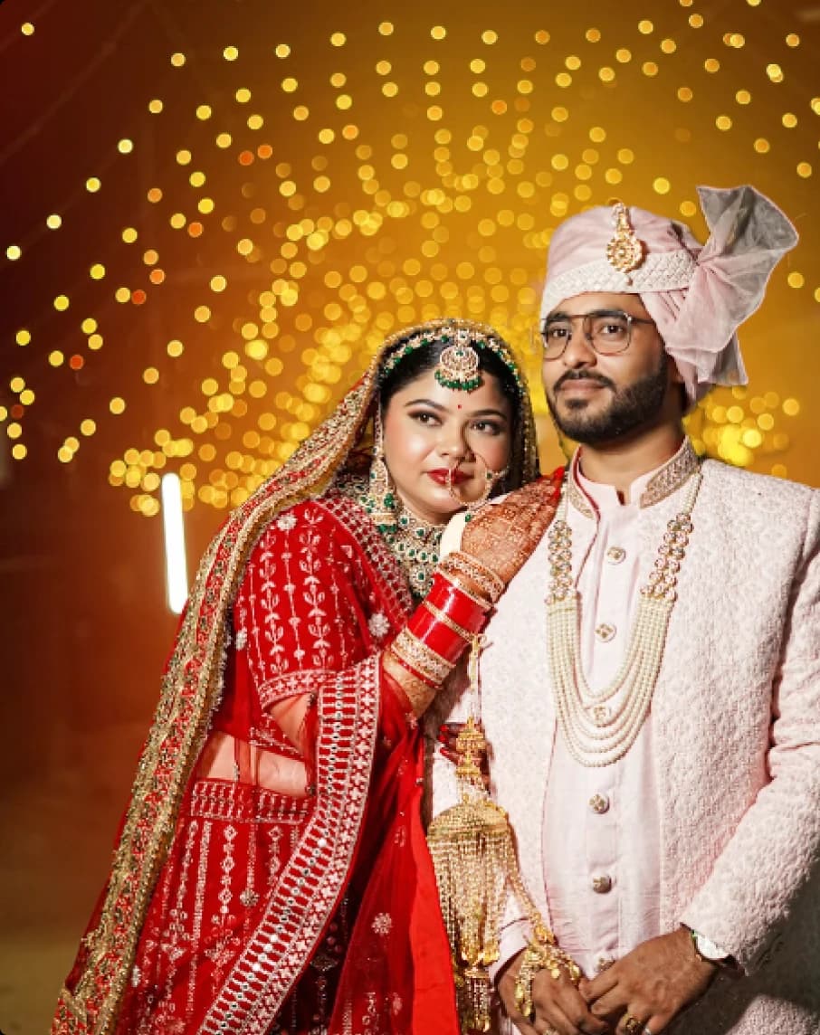 Celebration moments with warm lighting